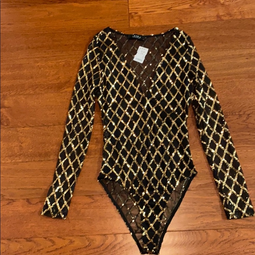 Brand new.....Black and Gold Bodysuit!
